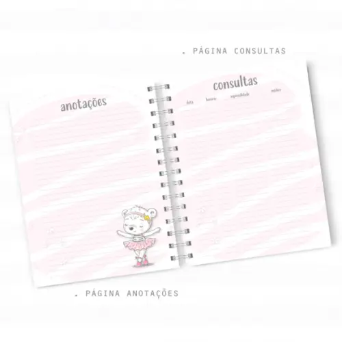 Caderneta de Vacinação -Ursinha Bailarina