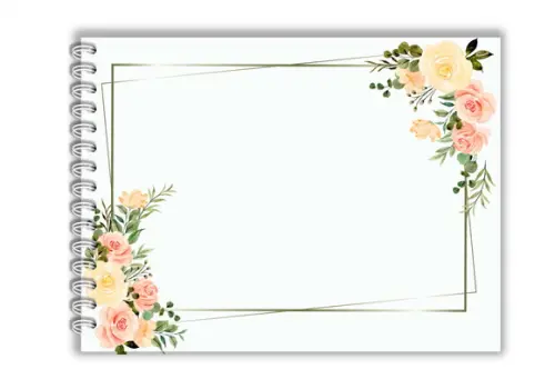 Caderno Assinatura e Mensagens - Floral 01
