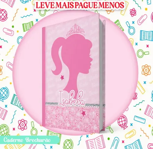 Caderno Brochurão (g) - Barbie (promocional)
