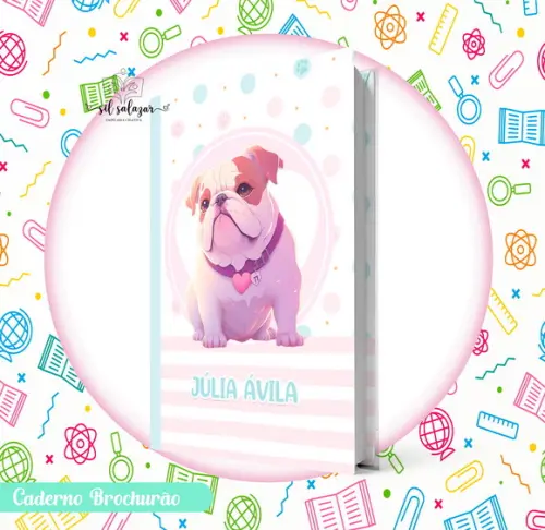 Caderno Brochurão (g) - Cachorrinho Puggle