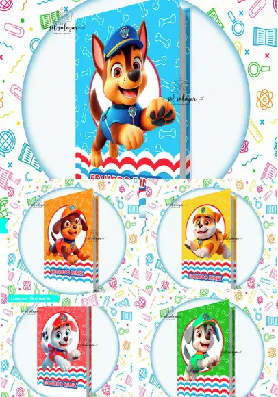 Caderno Brochurão (g) - Combo Patrulha Canina (05 Unidades)