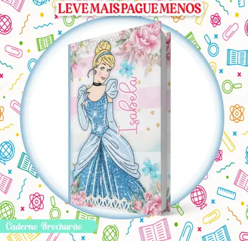 Caderno Brochurão (g) - Cinderela (promocional)