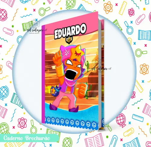 Caderno Brochurão (g) - Combo Brawl Stars (7 Unidades)