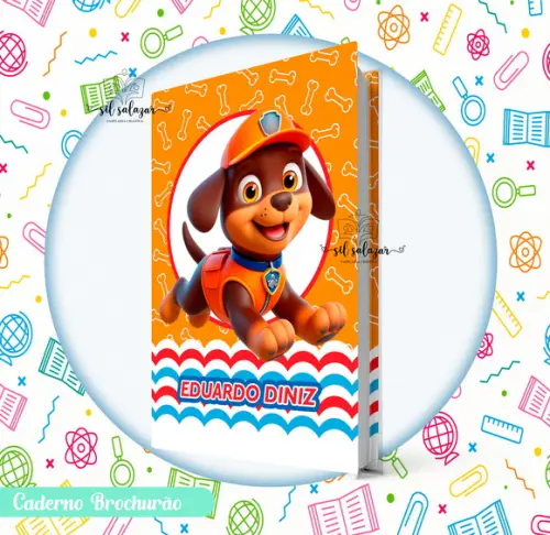 Caderno Brochurão (g) - Combo Patrulha Canina (05 Unidades)