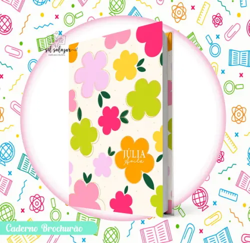 Caderno Brochurão (g) - Floral Colors
