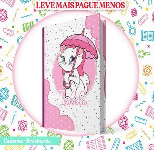 Caderno Brochurão (g) - Gatinha Marie (promocional)