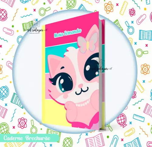 Caderno Brochurão (g) - Gatinha Sereia Puket 05