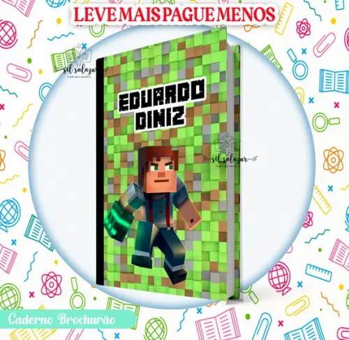 Caderno Brochurao (g) - Minecraft (promocional)