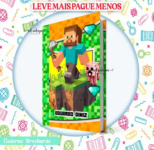 Caderno Brochurao (g) - Minecraft (promocional)