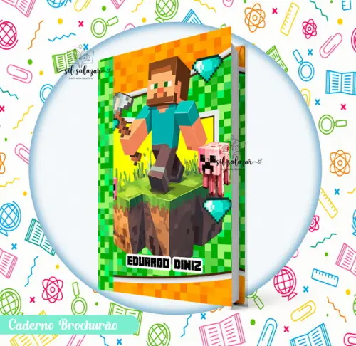 Caderno Brochurao (g) - Minecraft
