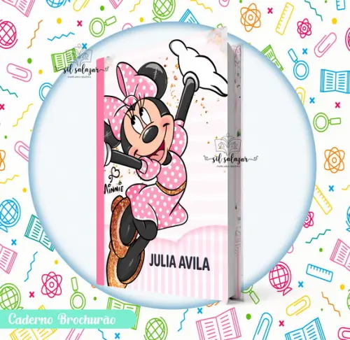 Caderno Brochurão (g) - Minnie Rosa Luxo