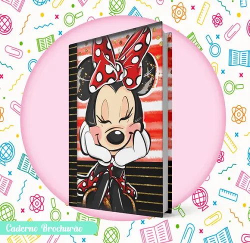 Caderno Brochurão (g) - Minnie Vermelha