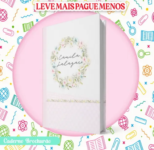 Caderno Brochurão (g) - Neutro Rosa (promocional)