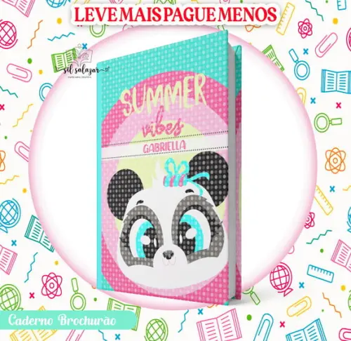 Caderno Brochurão (g) - Panda Puket 03 (promocional)
