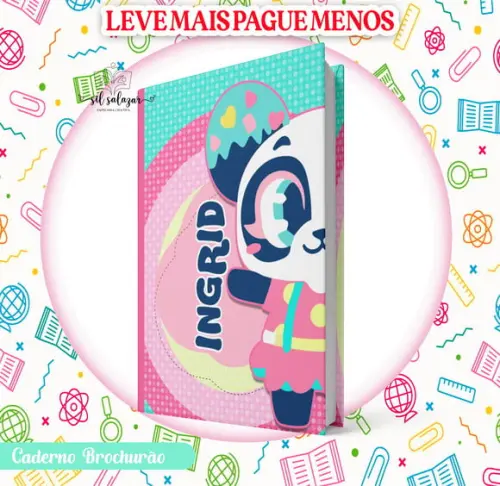 Caderno Brochurão (g) - Panda Puket 05 (promocional)