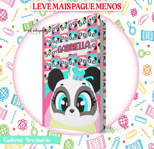 Caderno Brochurão (g) - Panda Puket 04 (promocional)