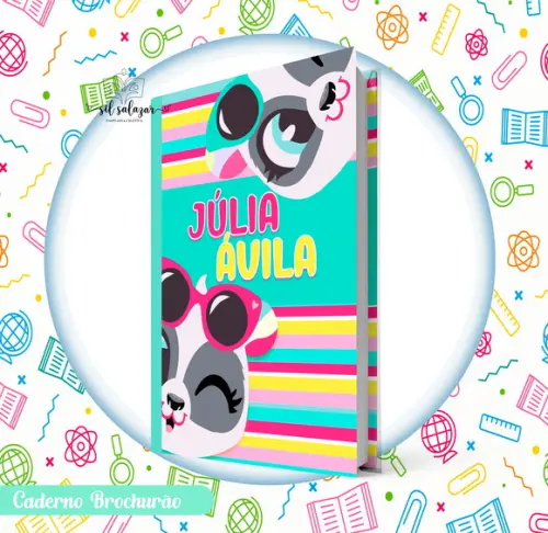 Caderno Brochurão (g) - Panda Summer Colors Puket