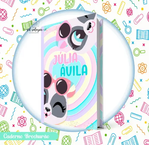 Caderno Brochurão (g) - Panda Summer Candy Puket