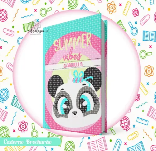 Caderno Brochurão (g) - Panda Summer Puket