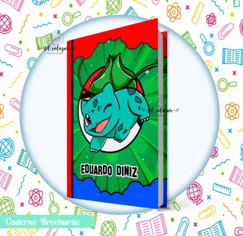 Caderno Brochurão (g) - Pokemon/ Bulbasaur