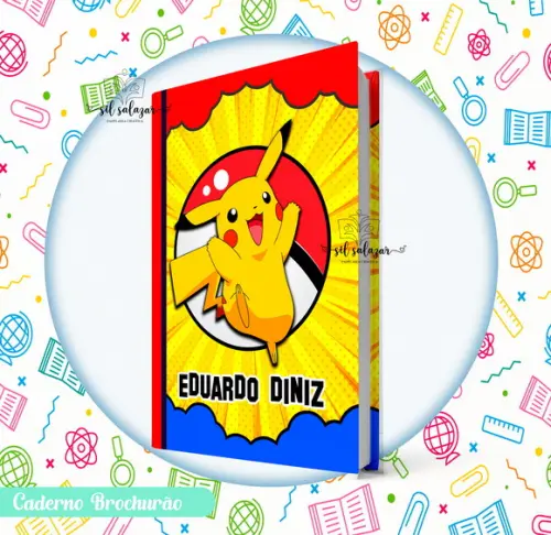 Caderno Brochurão (g) - Pokemon/ Pikachu