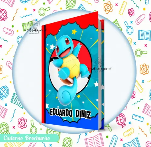 Caderno Brochurão (g) - Pokemon/ Squirtle