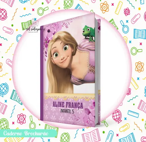 Caderno Brochurão (g) - Rapunzel Enrolados