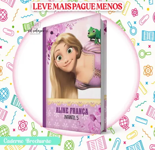 Caderno Brochurão (g) - Rapunzel Enrolados (promocional)