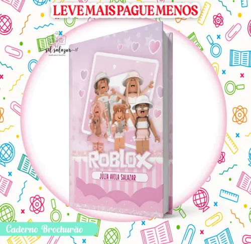 Caderno Brochurão (g) - Roblox Menina (promocional)