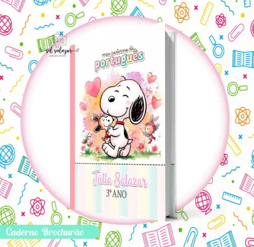 Caderno Brochurão (g) - Snoopy Menina