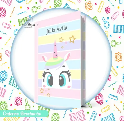 Caderno Brochurão (g) - Unicornio Candy Puket