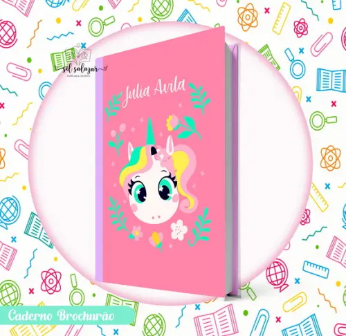Caderno Brochurão (g) - Unicornio Encantado Puket