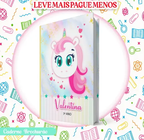Caderno Brochurão (g) - Unicornio Puket (promocional)