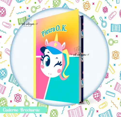 Caderno Brochurão (g) - Unicornio Tenis Puket