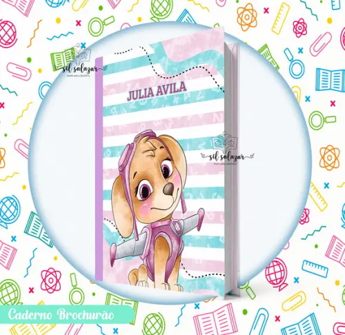 Caderno Brochurão (g)- Patrulha Canina Menina 02