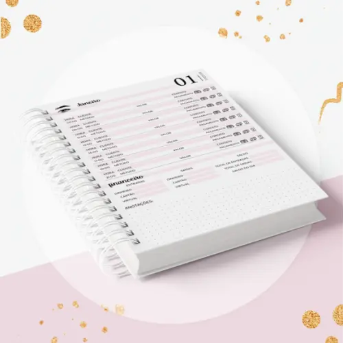 Caderno de Agendamento 2026 - Micropigmentadora