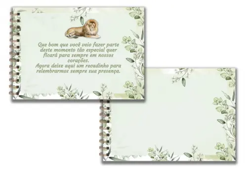 Caderno De Assinatura -safari Aquarela