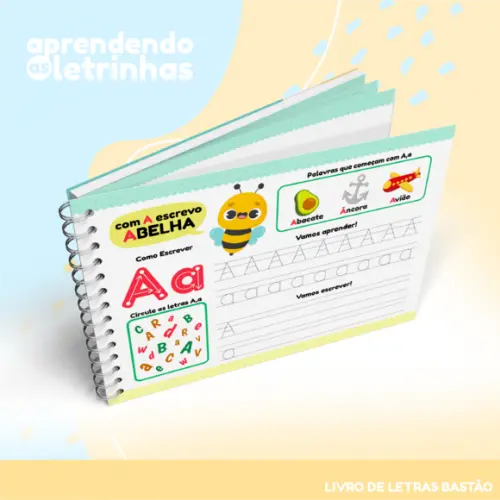 Caderno de Atividades - Aprendendo as Letrinhas Bastão