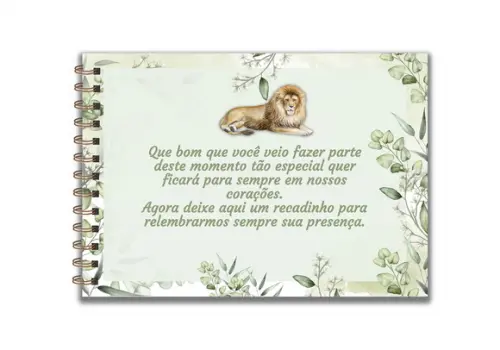 Caderno De Assinatura -safari Aquarela