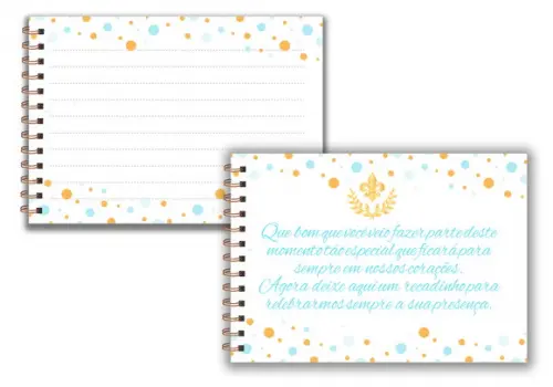 Caderno de Assinatura/ Menssagem - Realeza Menino