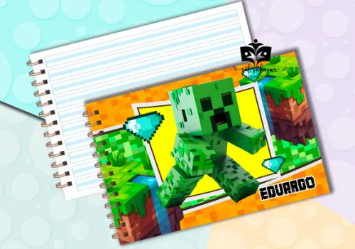 Caderno de Caligrafia - Minecraft 03