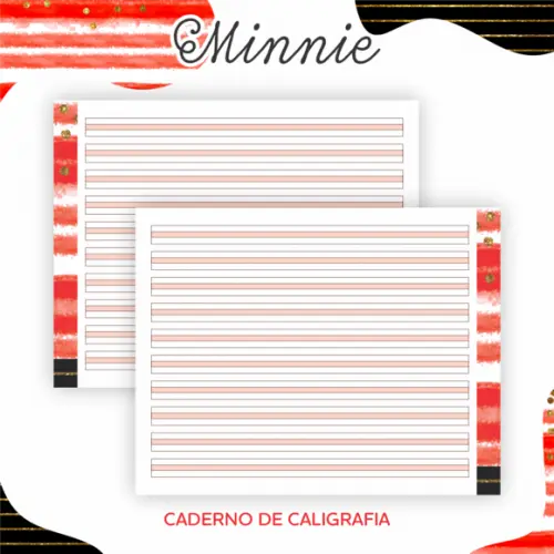 Caderno de Caligrafia - Minnie