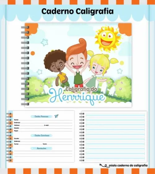 Caderno de Caligrafia - Mundo Bita