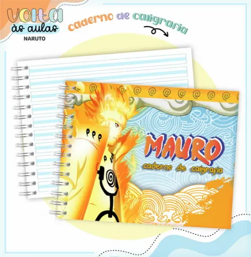 Caderno de Caligrafia - Naruto