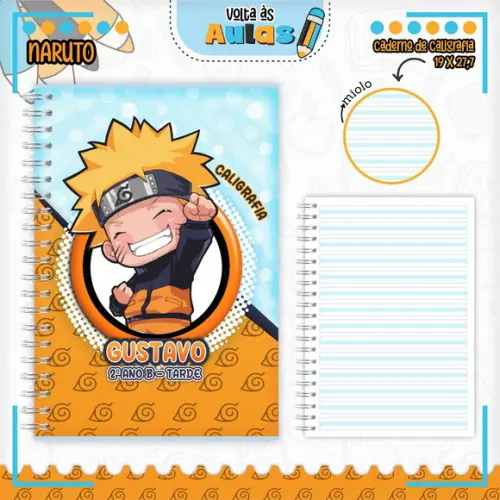 Caderno de Caligrafia - Naruto 02