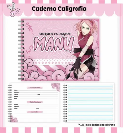 Caderno de Caligrafia - Sakura