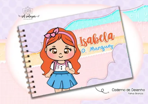Caderno de Desenho - Aluninha Ruiva