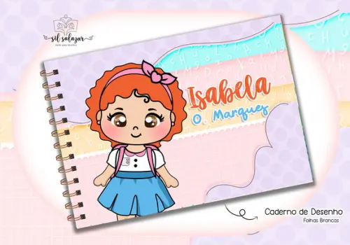 Caderno de Desenho - Aluninha Ruiva 02