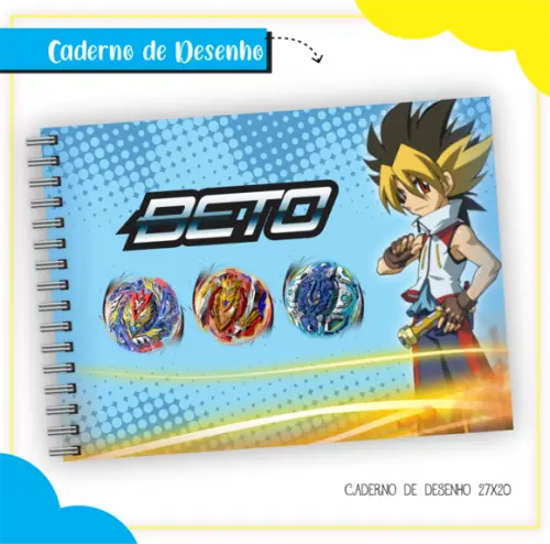 Caderno de Desenho - Beyblade