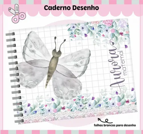 Caderno de Desenho - Borboletas 03